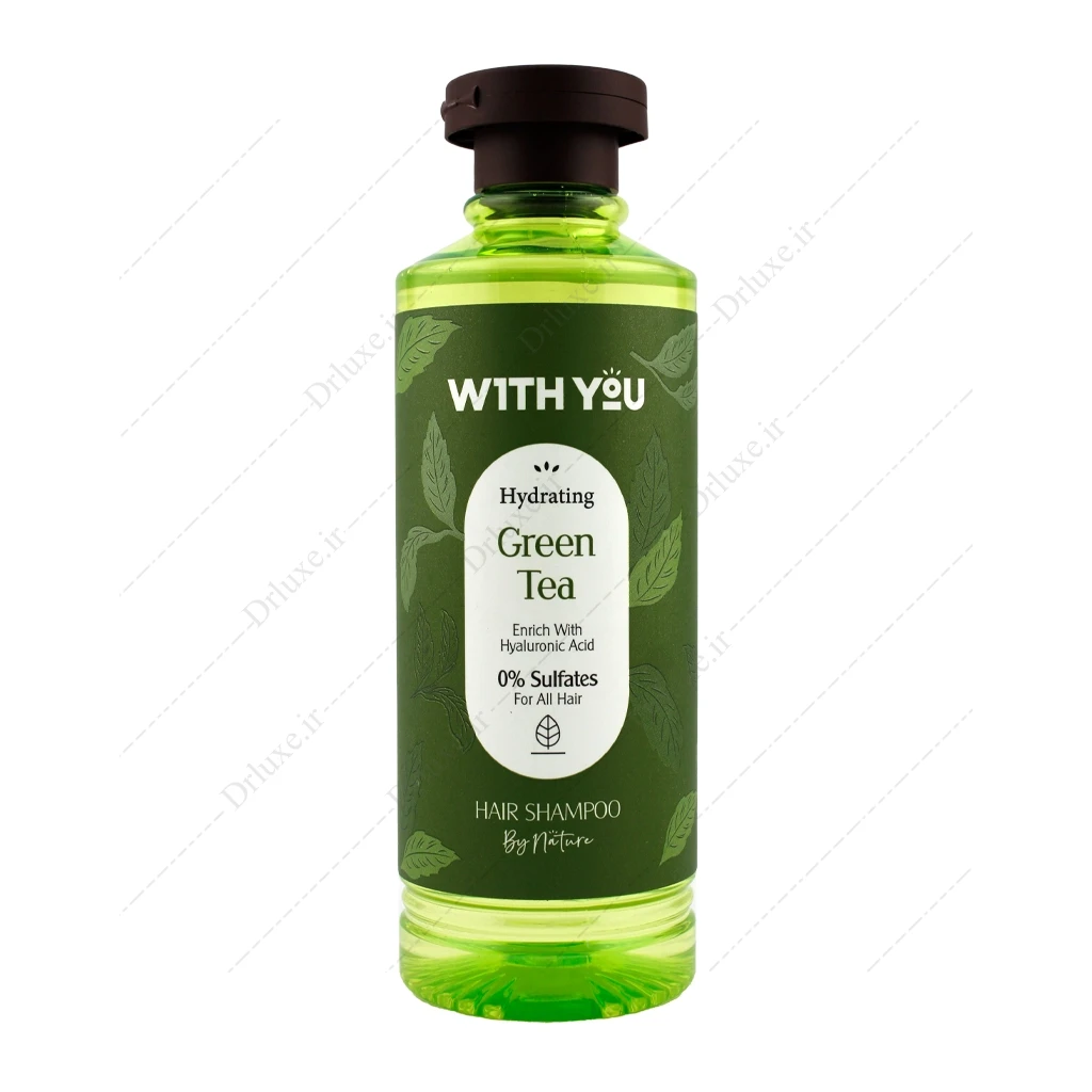 شامپو موی سر چای سبز و هیالورونیک اسید ویت یو 300 میلی‌لیتر